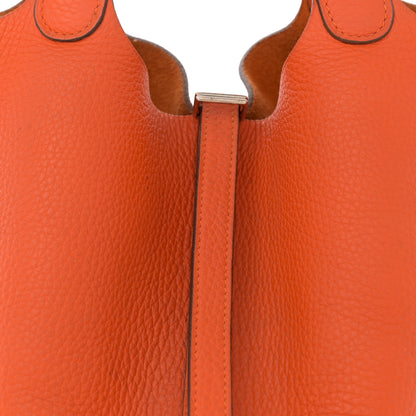 Hermes Taurillon Clemence Picotin Lock 22 MM Orange 8 of 12