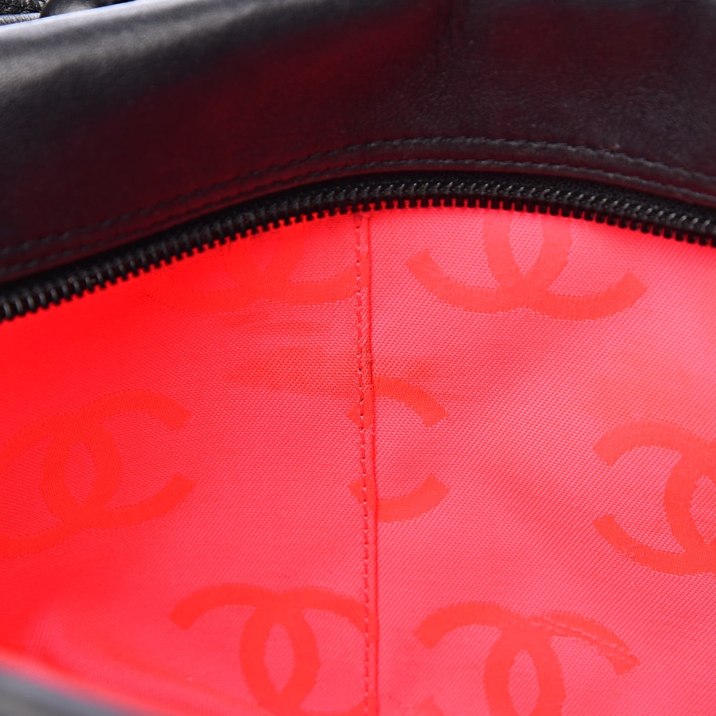 Calfskin Quilted Large Cambon Bowler Black