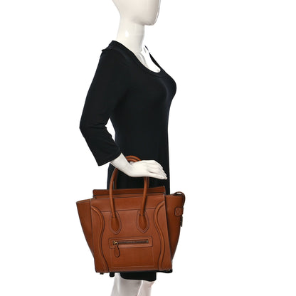 Celine Natural Calfskin Micro Luggage Tan 2 of 11