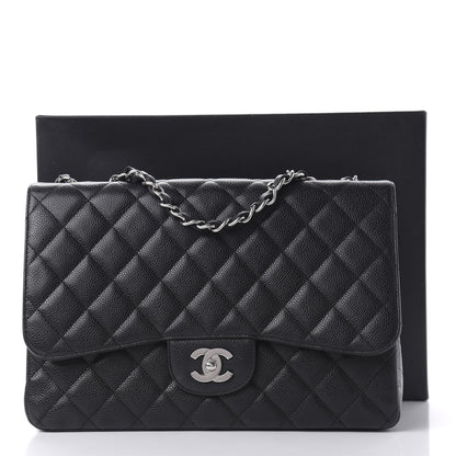Chanel Caviar Quilted Jumbo Single Flap Black 11 of 11
