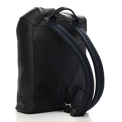 Louis Vuitton Calfskin Nylon V Line Pulse Backpack Navy Black 3 of 9