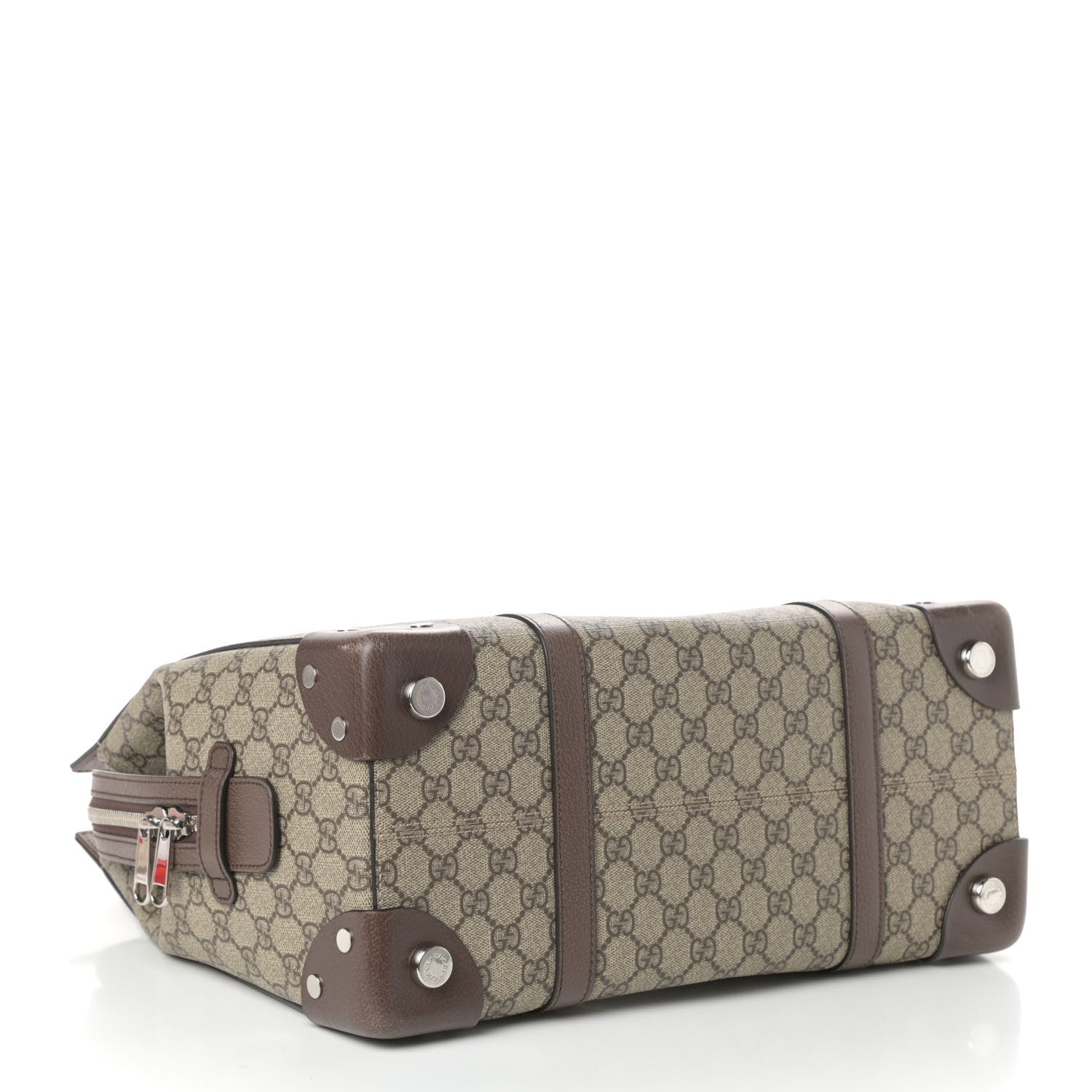 Gucci GG Supreme Monogram Textured Dollar Calfskin Medium Detail Tote Beige Ebony New Acero 4 of 9
