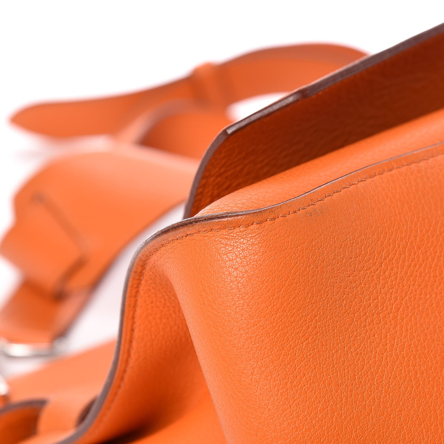 Hermes Taurillon Clemence Jypsiere 34 Orange 5 of 19