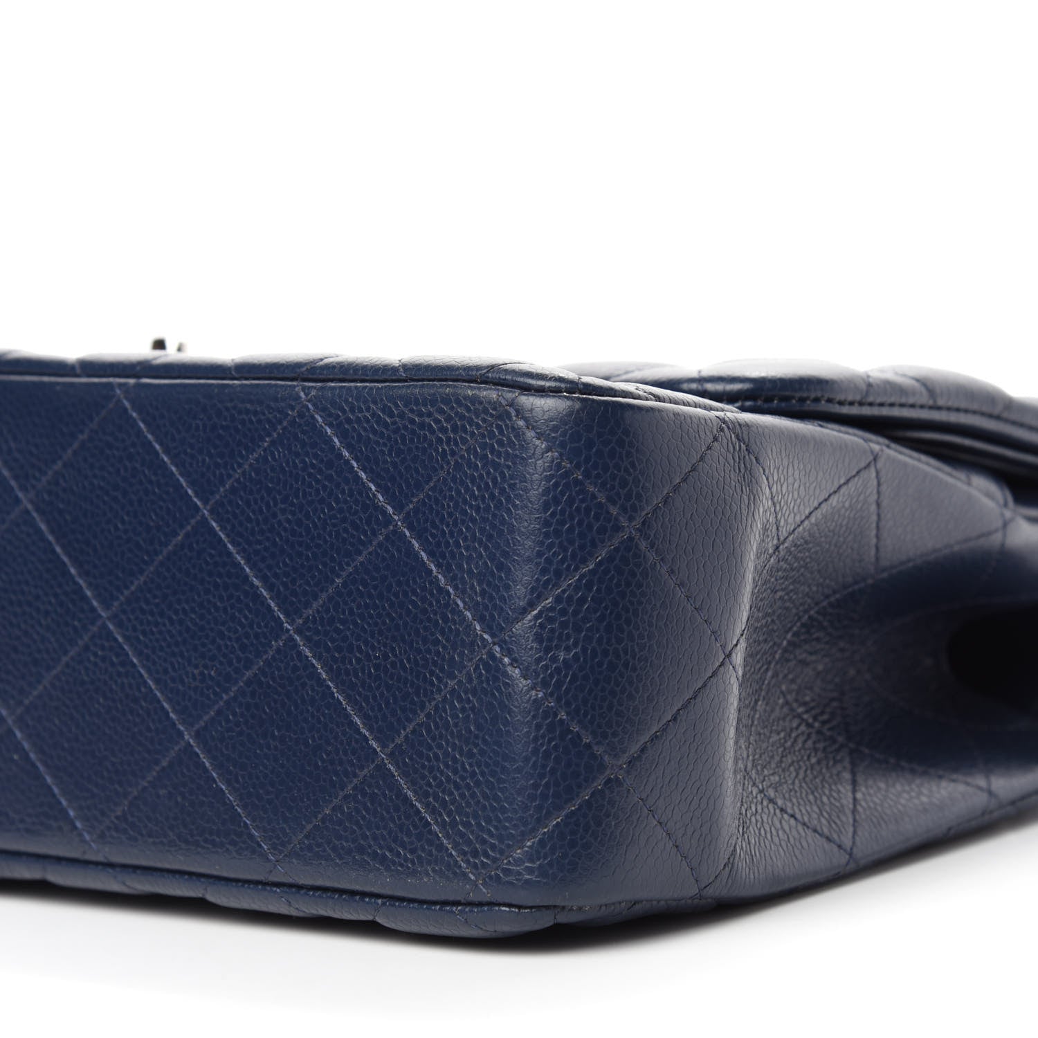 Chanel Caviar Quilted Jumbo Double Flap Dark Blue 7 of 13