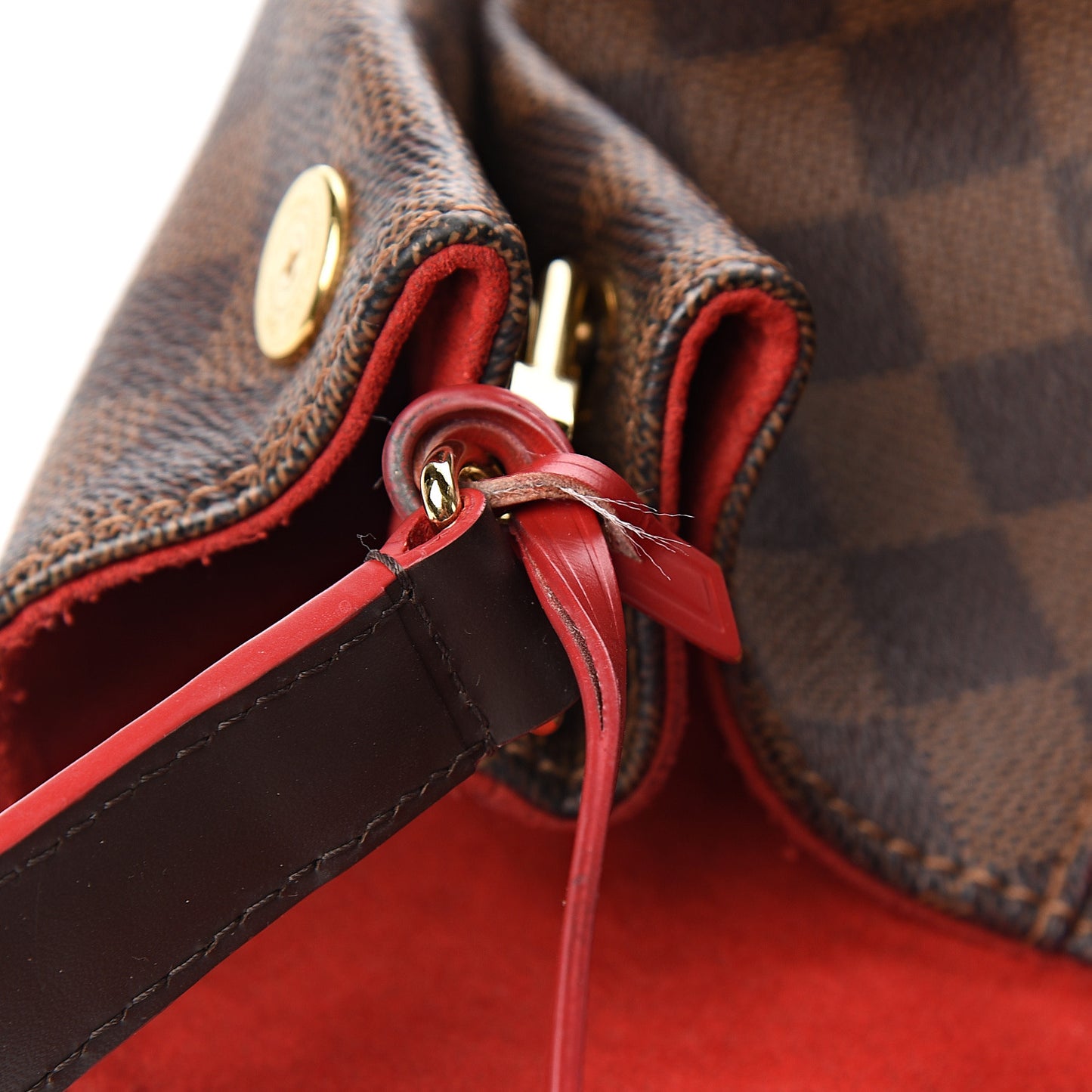 Damier Ebene Caissa Hobo Cherry