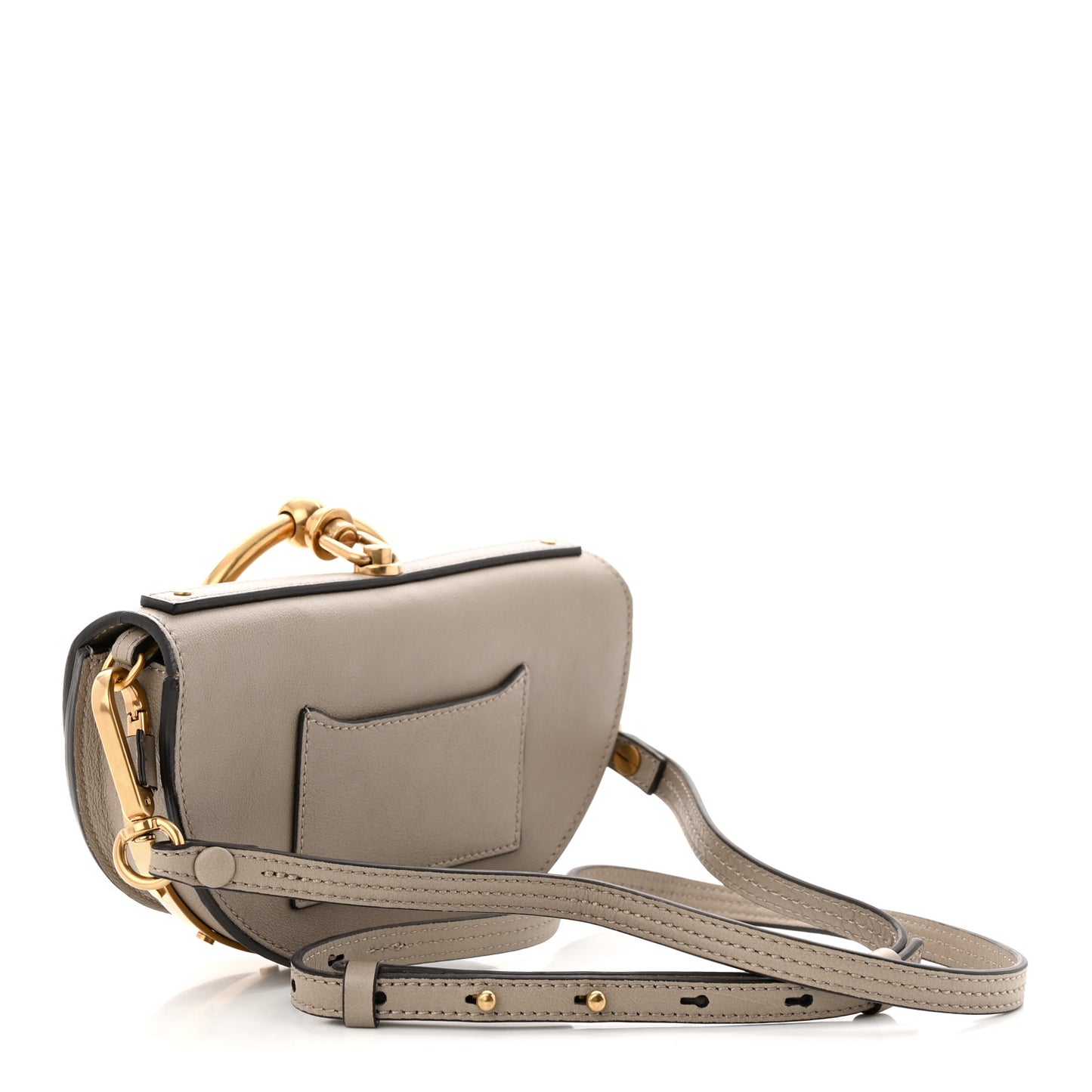 Calfskin Small Nile Bracelet Minaudiere Bag Motty Grey