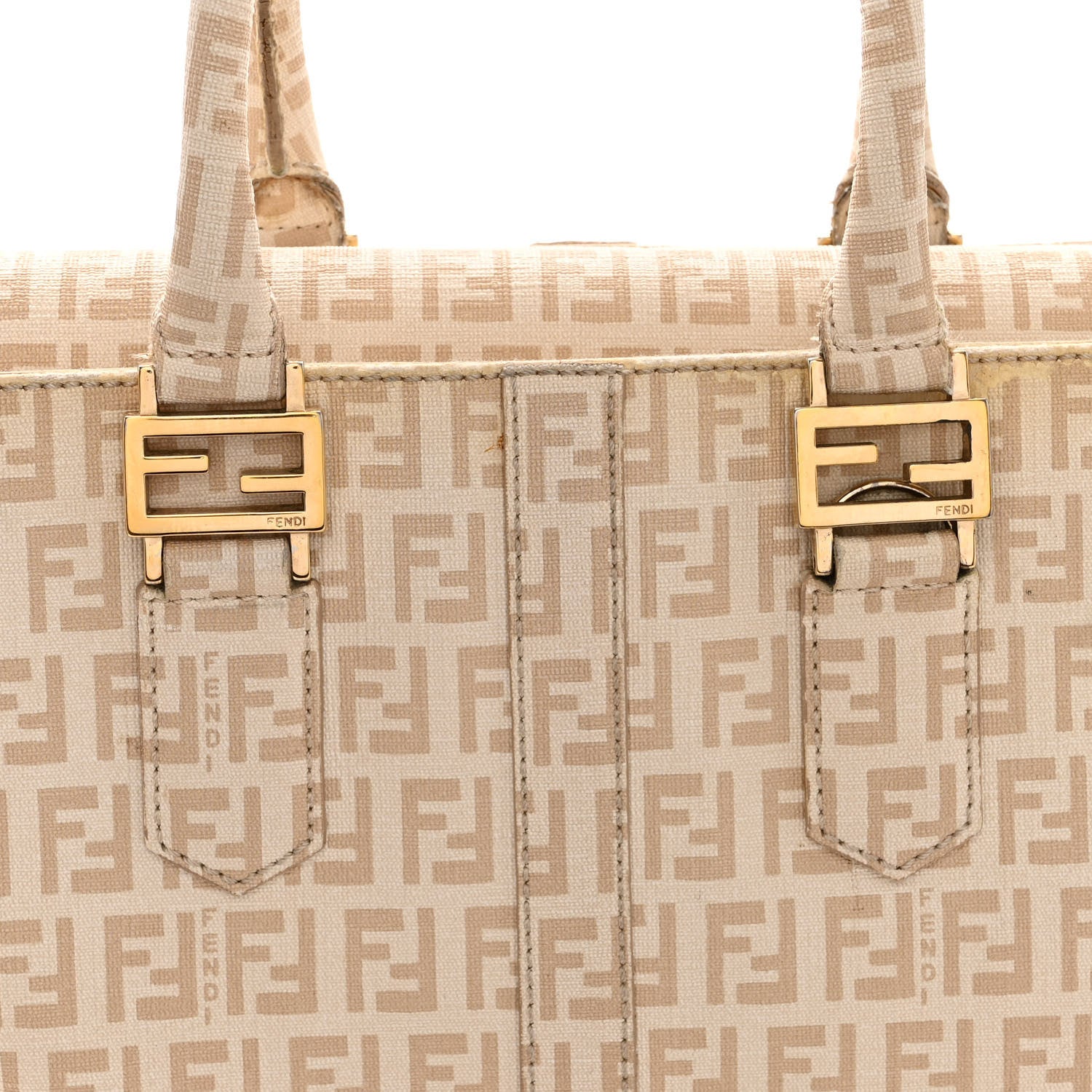 Fendi Zucchino Spalmati Forever Tote Crema Ecru 7 of 17