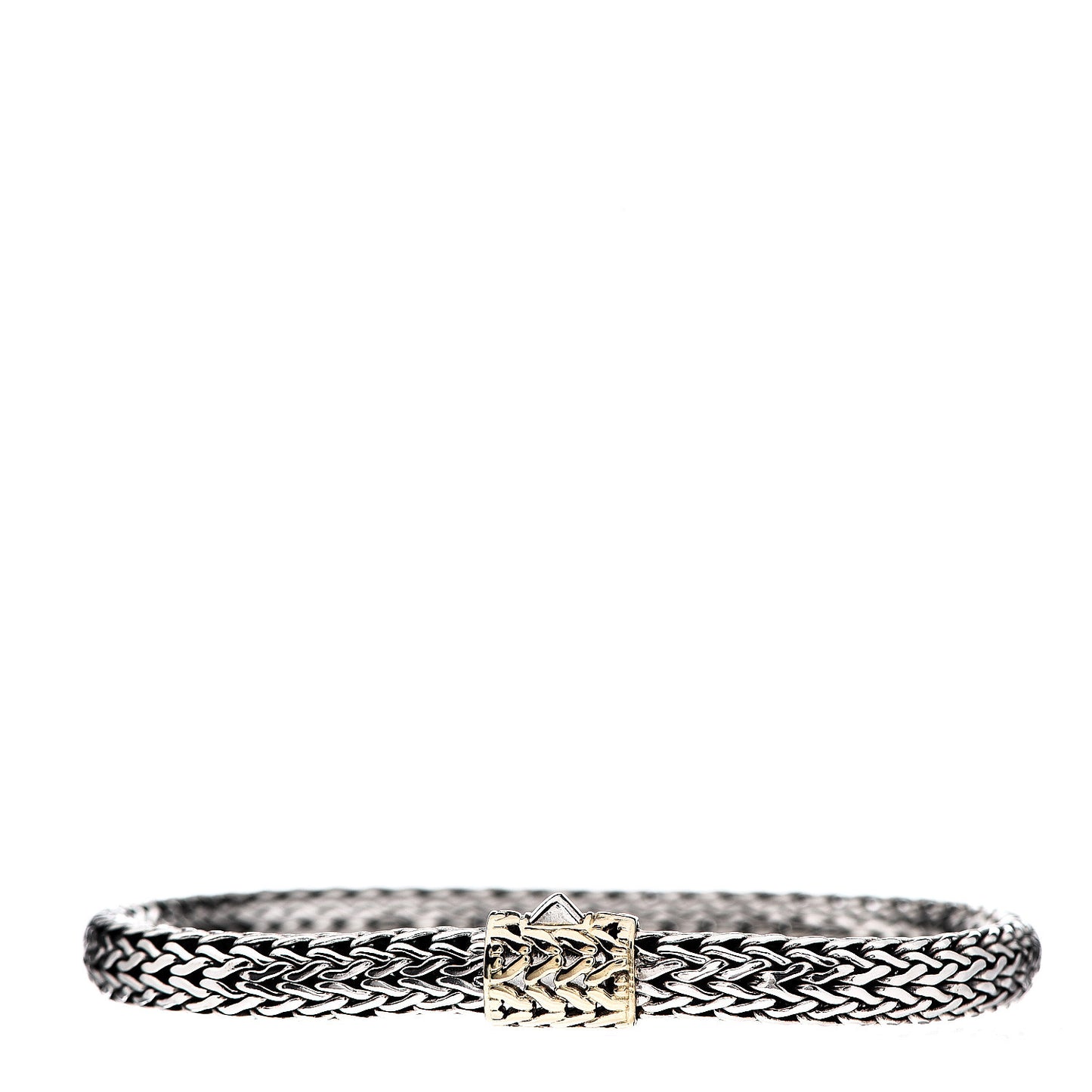 Sterling Silver 18K Yellow Gold 6.5mm Classic Chain Bracelet