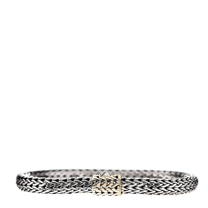 John Hardy Sterling Silver 18K Yellow Gold 6.5mm Classic Chain Bracelet 1 of 3