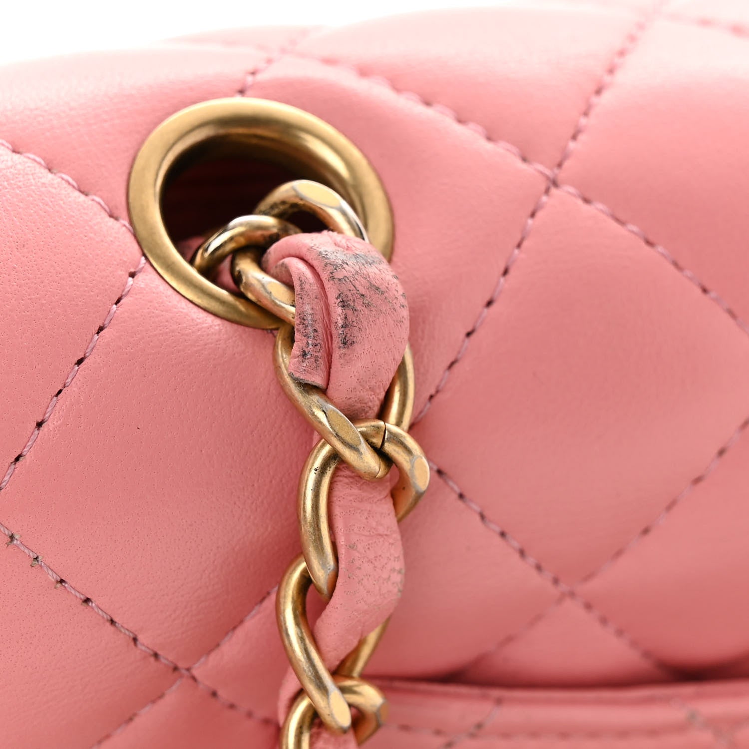 Chanel Lambskin Quilted Mini Rectangular Flap Pink 11 of 13