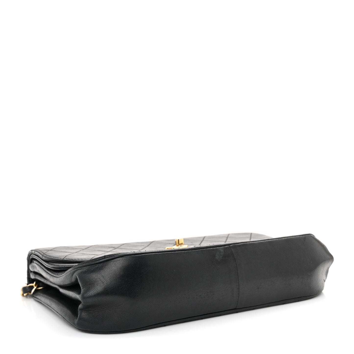 Lambskin Quilted Flap Bag Black