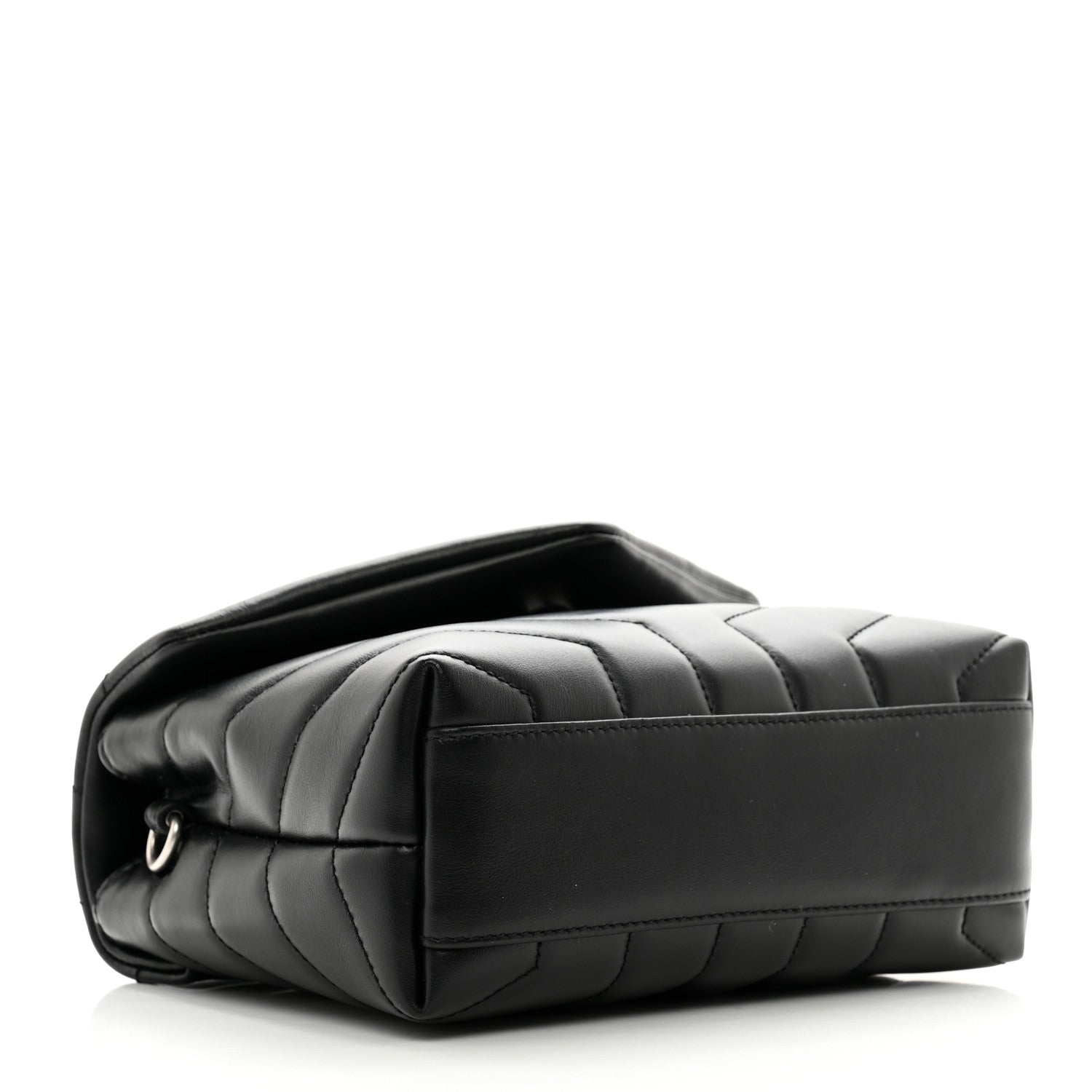 Saint Laurent Calfskin Y Quilted Monogram Toy Loulou Crossbody Bag Black 4 of 12