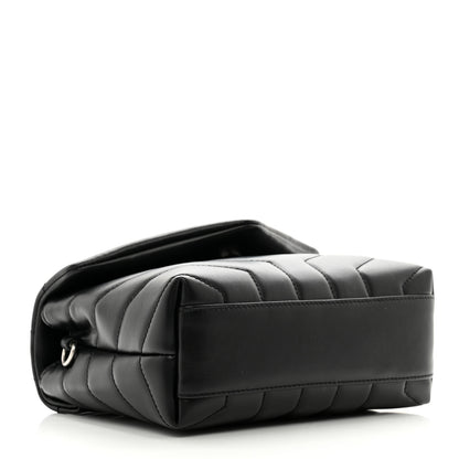 Saint Laurent Calfskin Y Quilted Monogram Toy Loulou Crossbody Bag Black 4 of 12