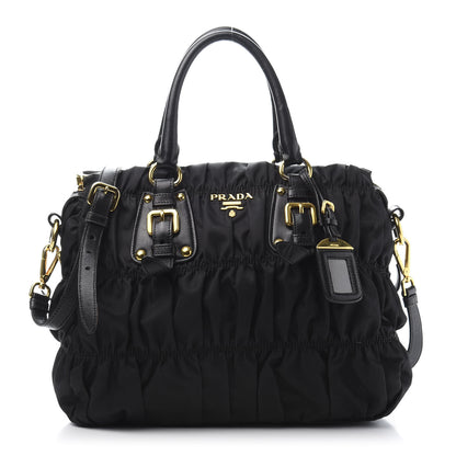 Prada Tessuto Nylon Gaufre Tote Black 2 of 16