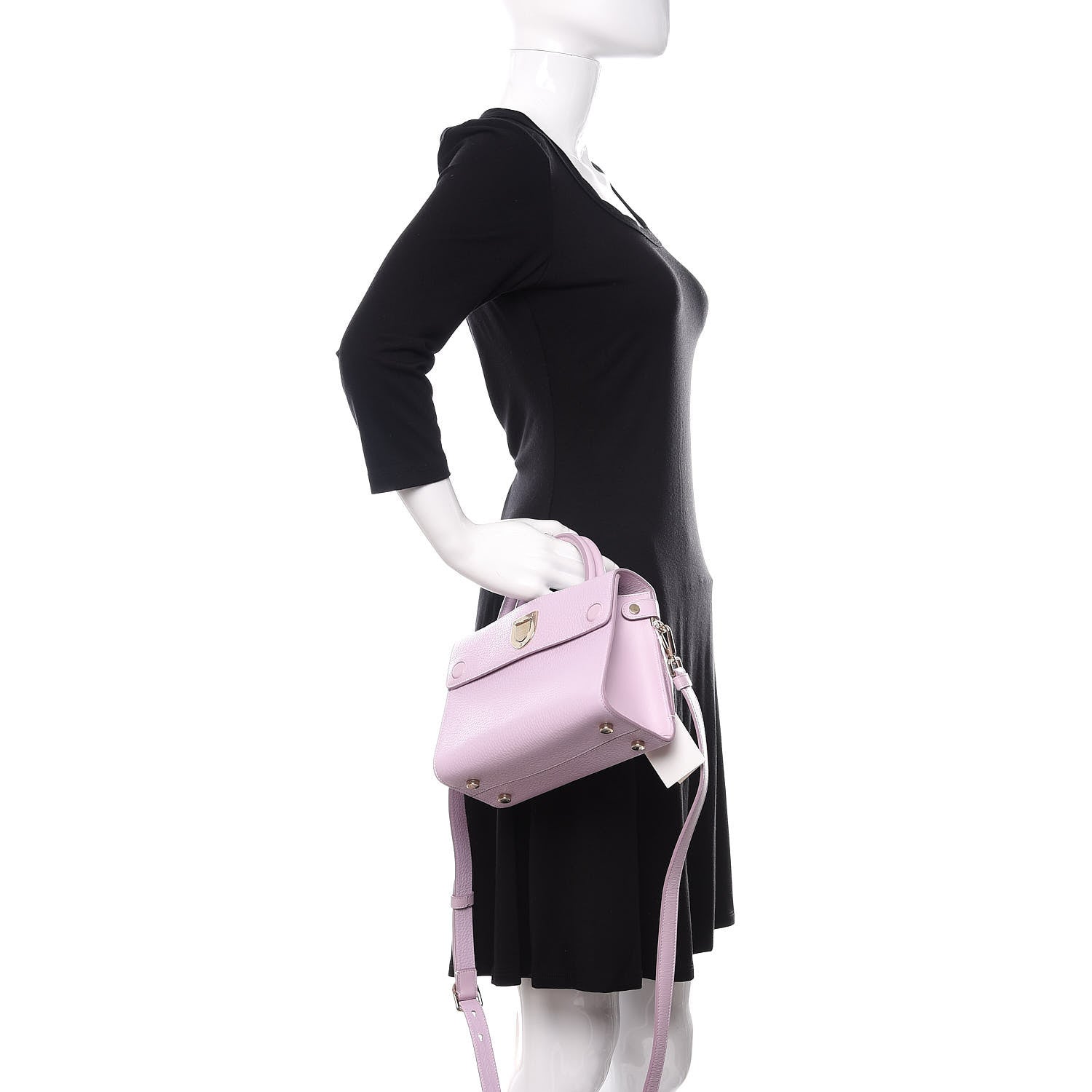 Christian Dior Grained Calfskin Mini Diorever Flap Lilac 2 of 9