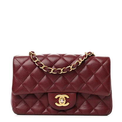 Chanel Caviar Quilted Mini Rectangular Flap Dark Red 1 of 10