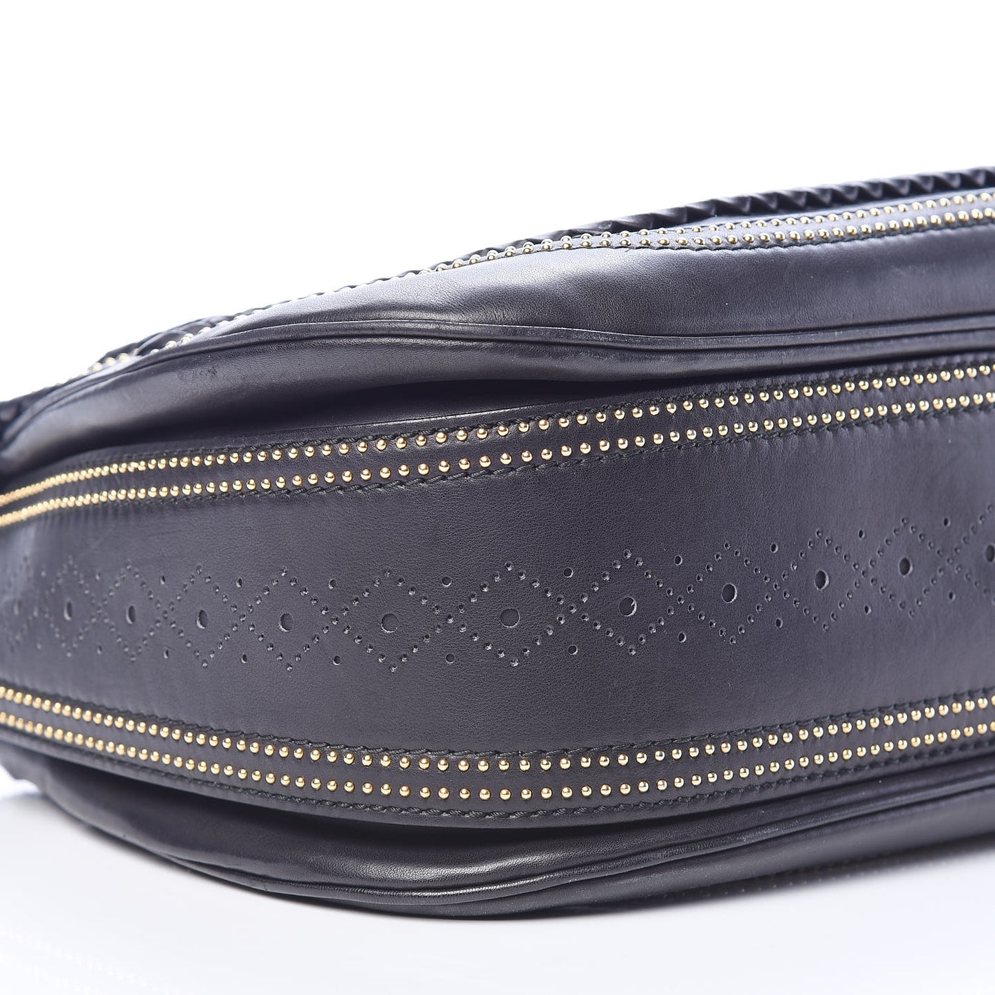 Calfskin New Bamboo Large Top Handle Bag Black