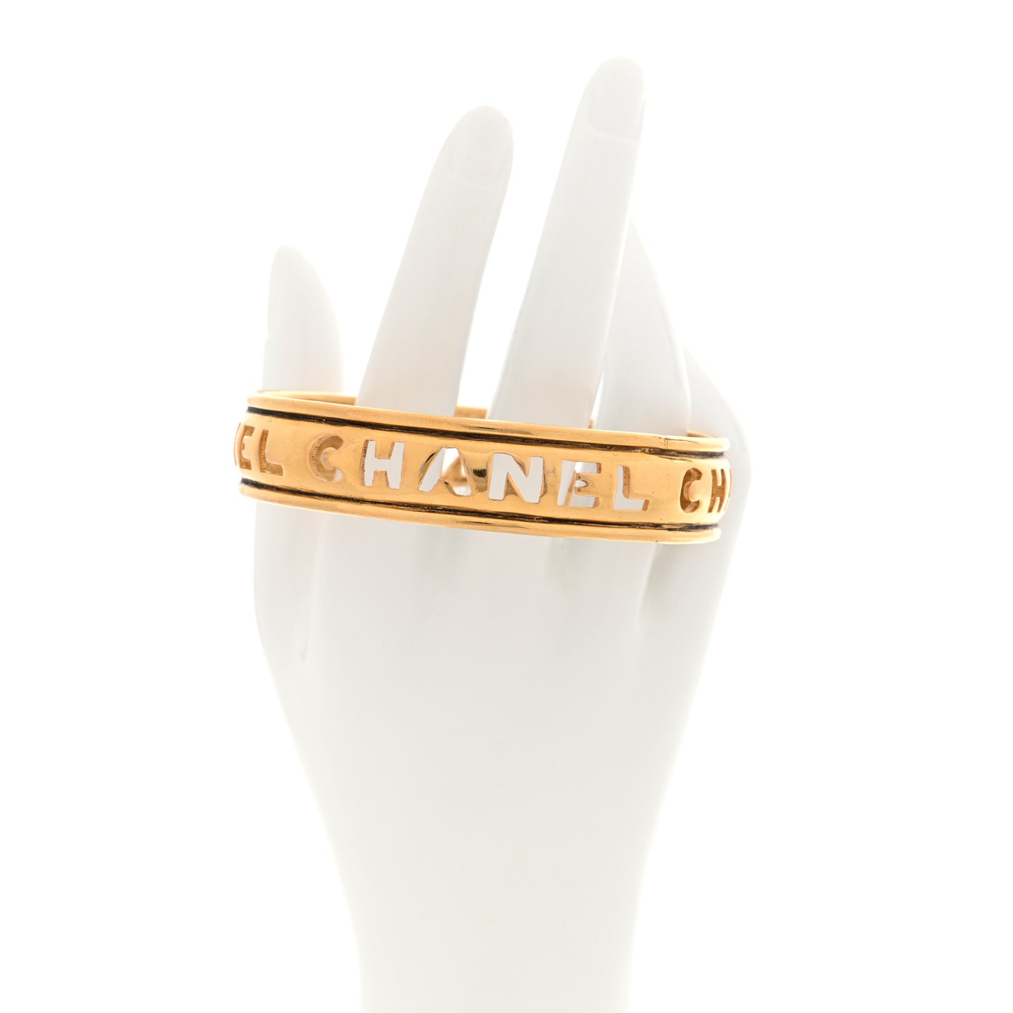 Logo Cut Out Bangle Gold
