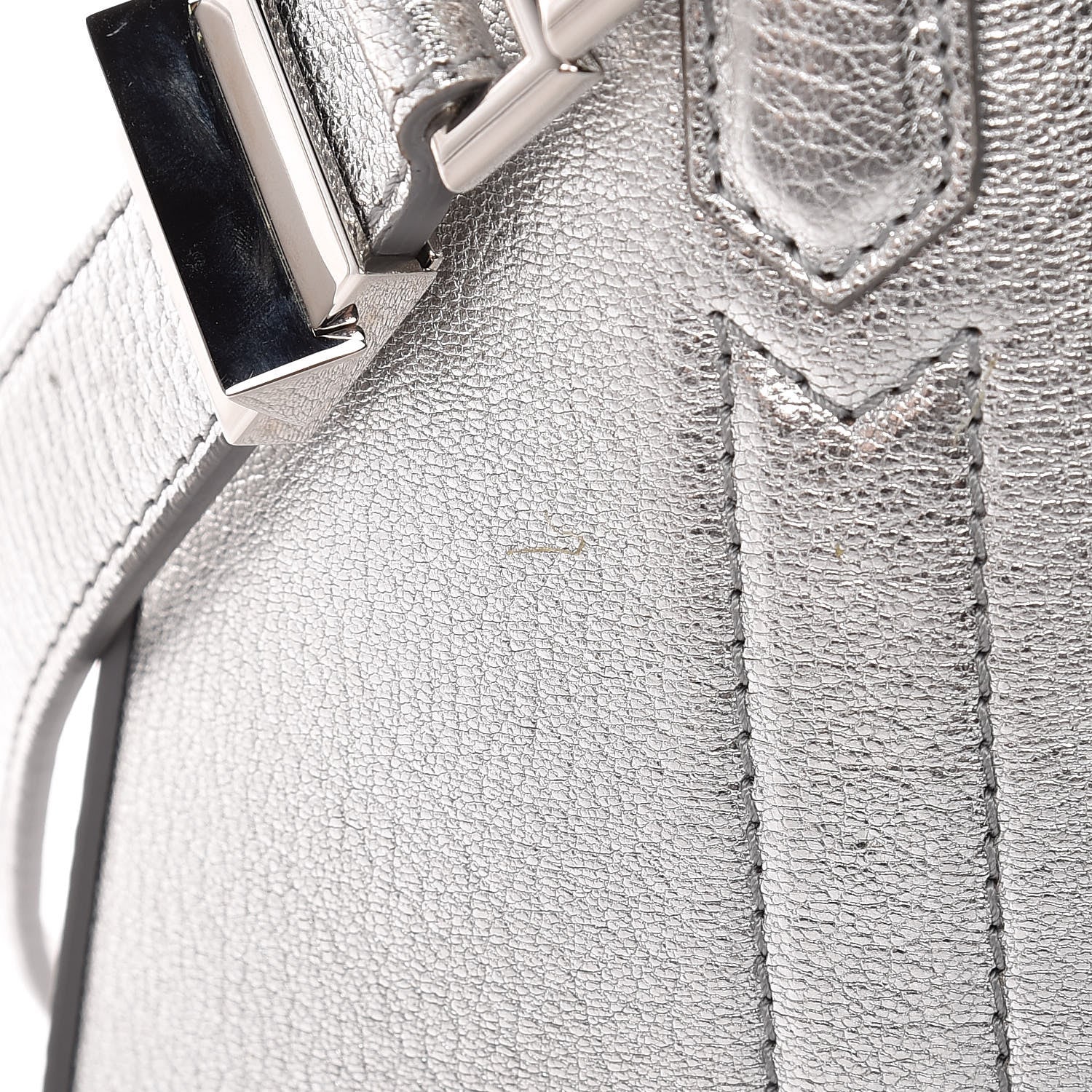 Givenchy Metallic Sugar Goatskin Small Antigona Silver 9 of 12