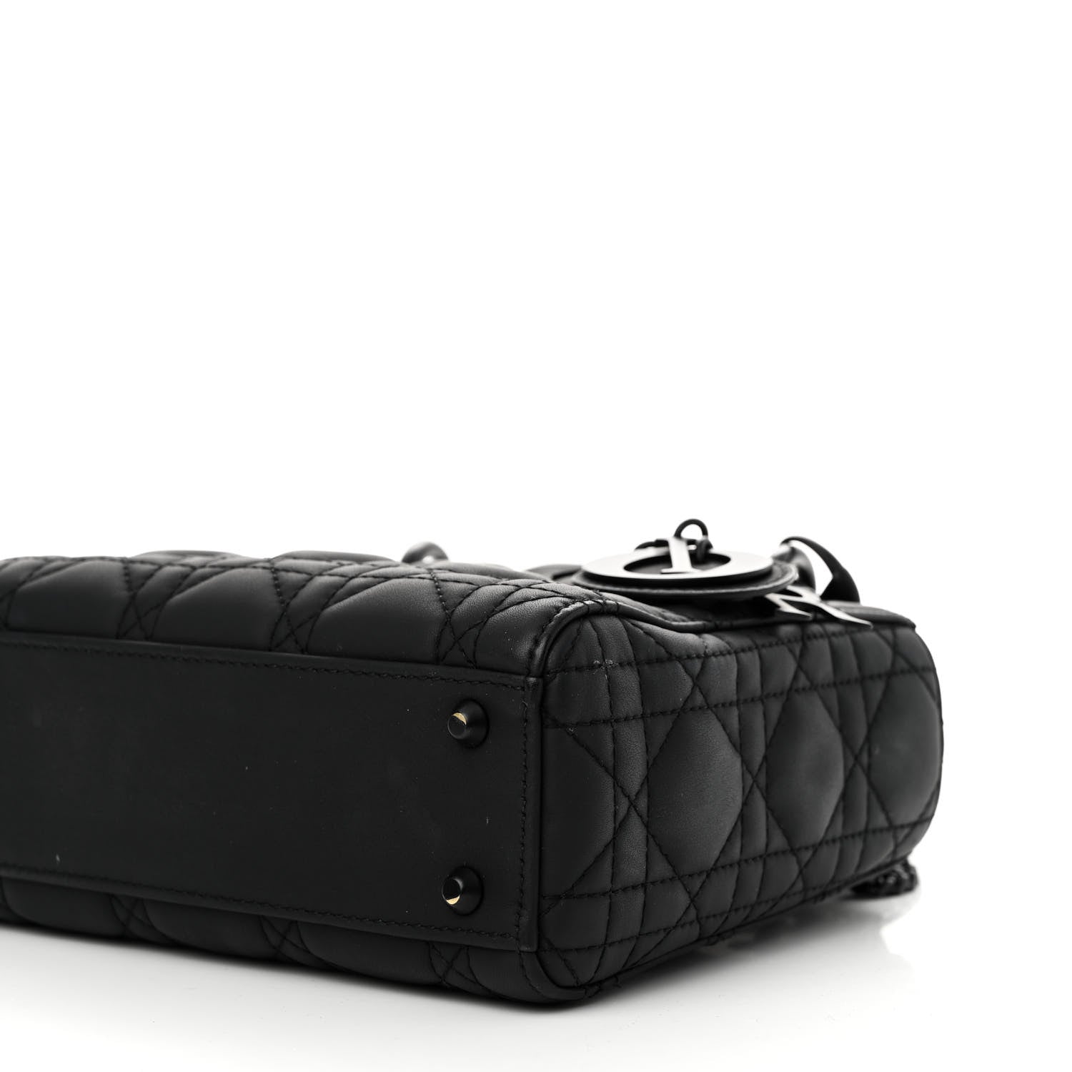 Christian Dior Ultra Matte Calfskin Cannage Mini Lady Dior Black 9 of 9