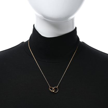 Tiffany 18K Rose Gold Interlocking Atlas Open Pendant Necklace 2 of 6