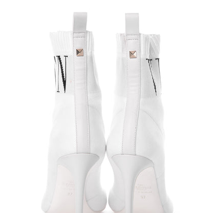 Valentino Garavani Body Tech Knit Sock Boots 37 White 8 of 11
