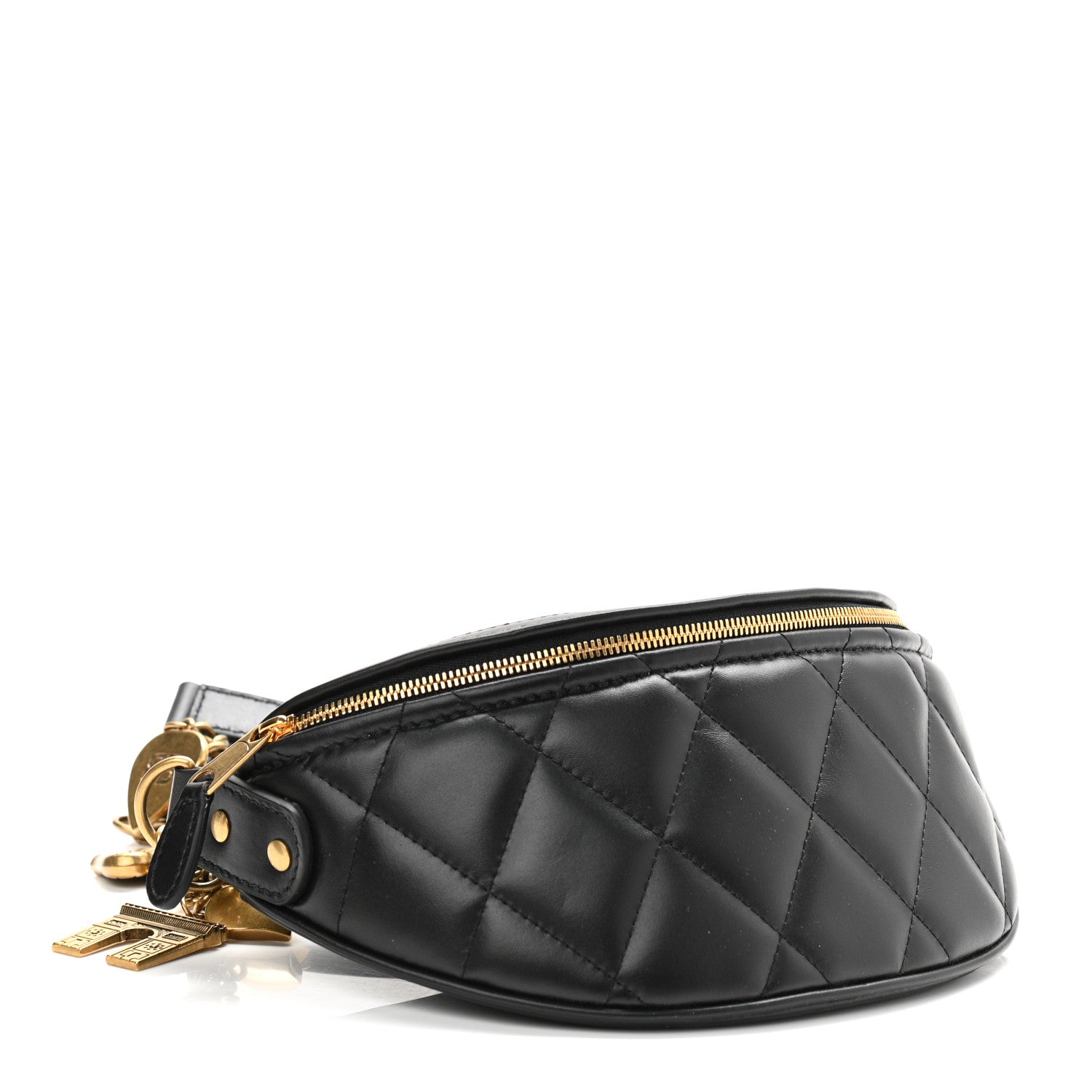 Balenciaga Calfskin Quilted XXS Souveniers Charms Belt Bag Black 4 of 10