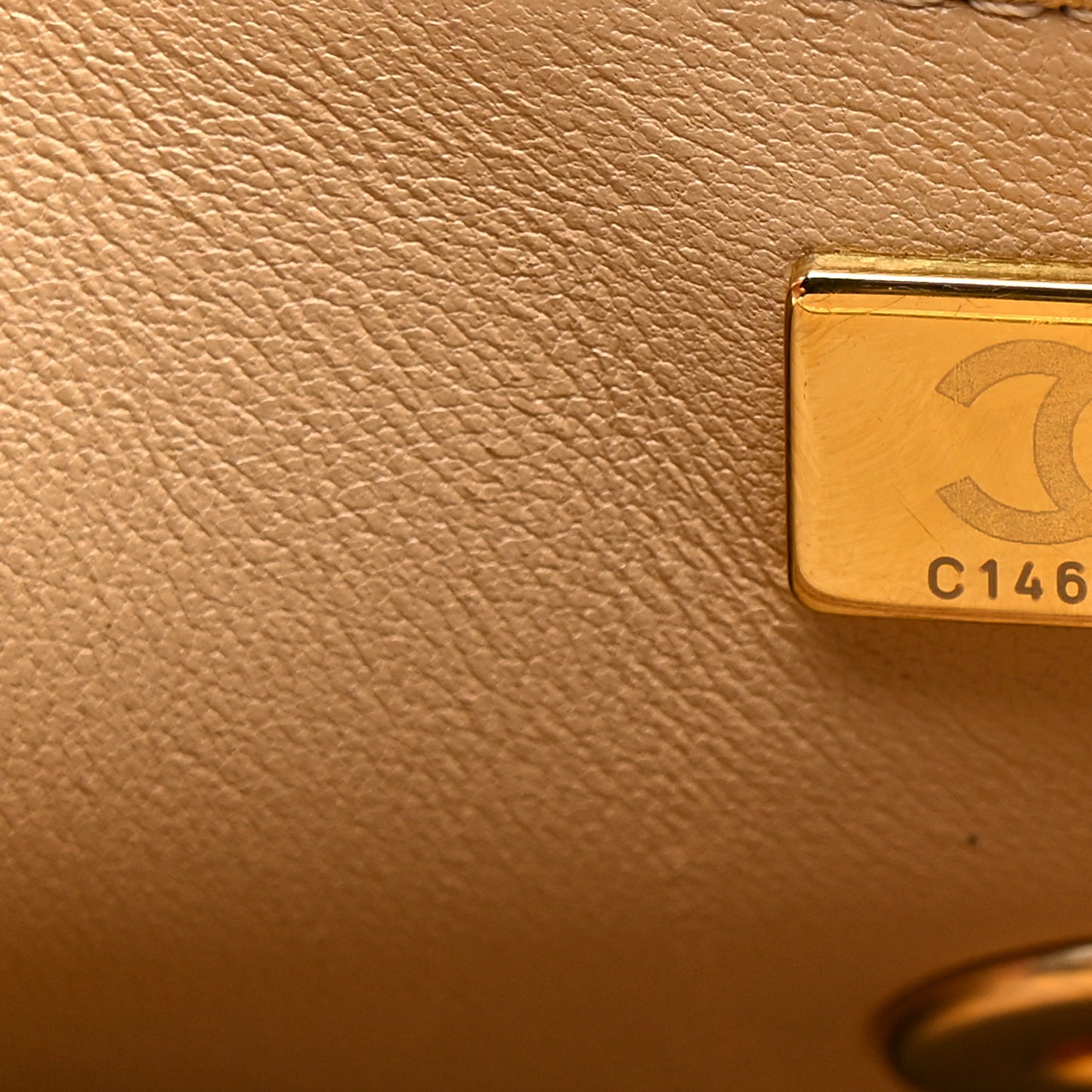 Caviar Quilted 31 Rue Cambon Top Handle Flap Dark Beige
