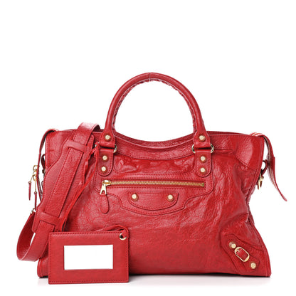 Balenciaga Agneau Giant 12 Gold Hardware City Rouge Lipstick 1 of 9