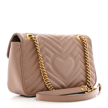 Gucci Calfskin Matelasse Small GG Marmont Shoulder Bag Porcelain Rose 3 of 10