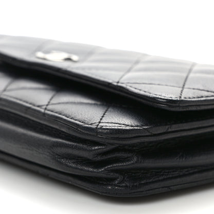 Chanel Lambskin Quilted Wallet On Chain WOC Black 10 of 14