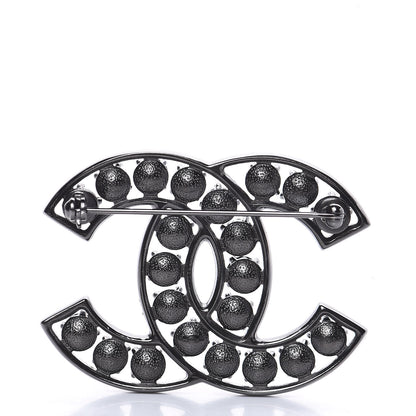 Chanel Crystal CC Brooch Black 3 of 5
