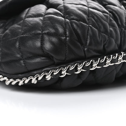 Chanel Washed Lambskin Quilted Medium Chain Around Messenger Black 9 of 11