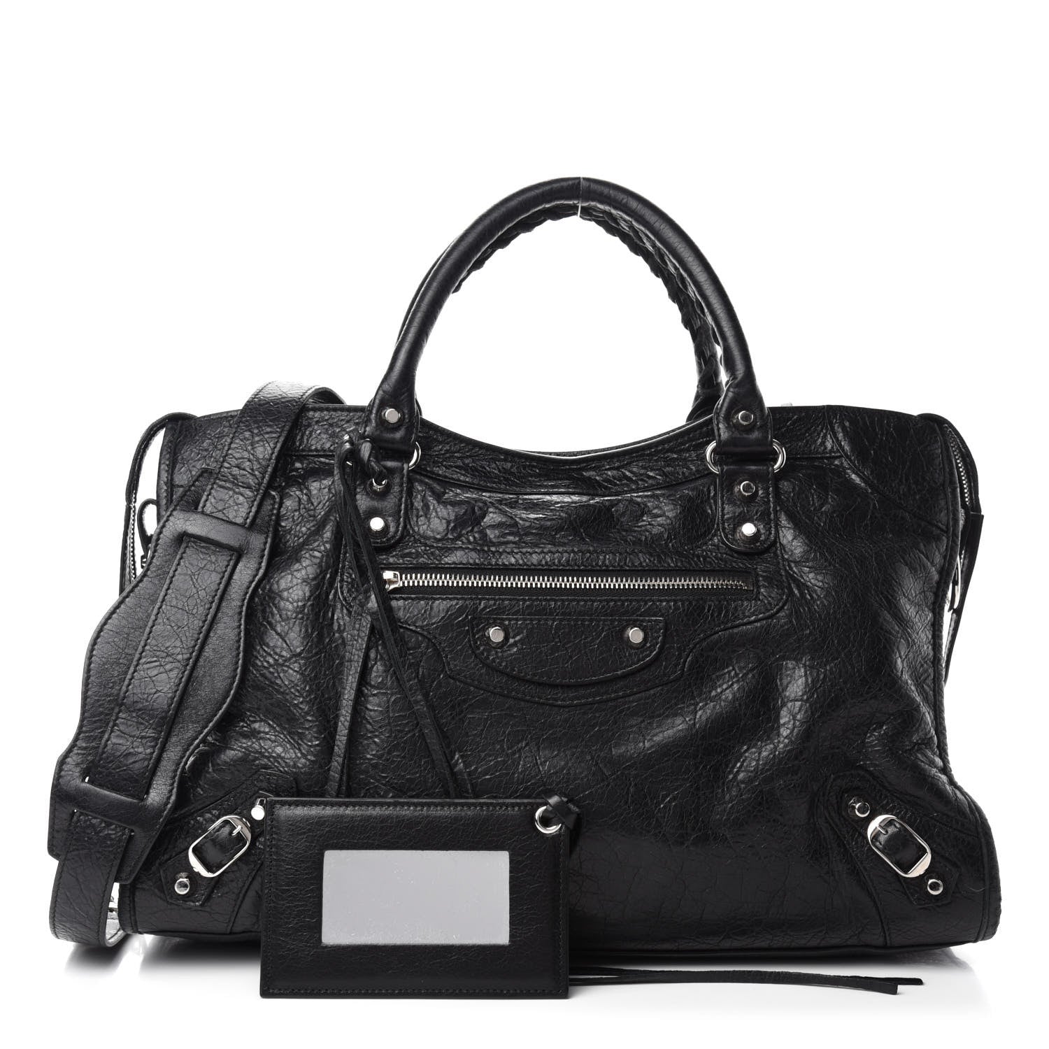 Balenciaga Agneau Classic Silver Hardware City Black 1 of 10