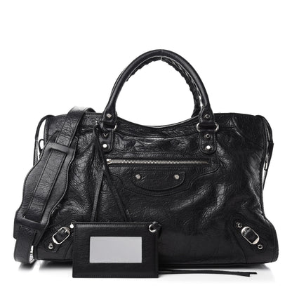 Balenciaga Agneau Classic Silver Hardware City Black 1 of 10