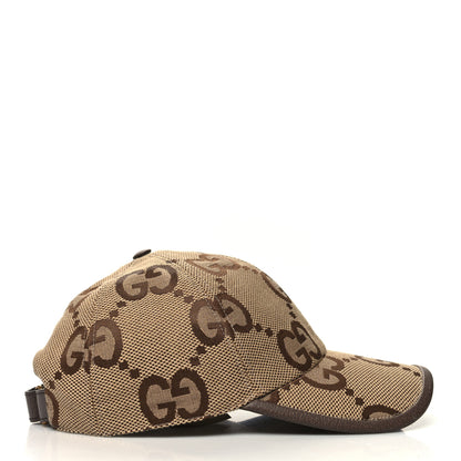 Gucci Monogram Jumbo GG Baseball Hat M 57 Camel Ebony 4 of 9