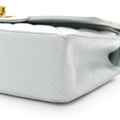 Chanel Lambskin Quilted Medium Double Flap Light Blue 11 of 16