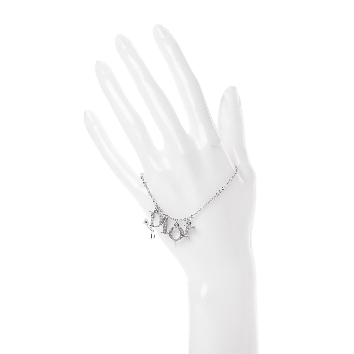 Crystal Logo Bracelet Silver