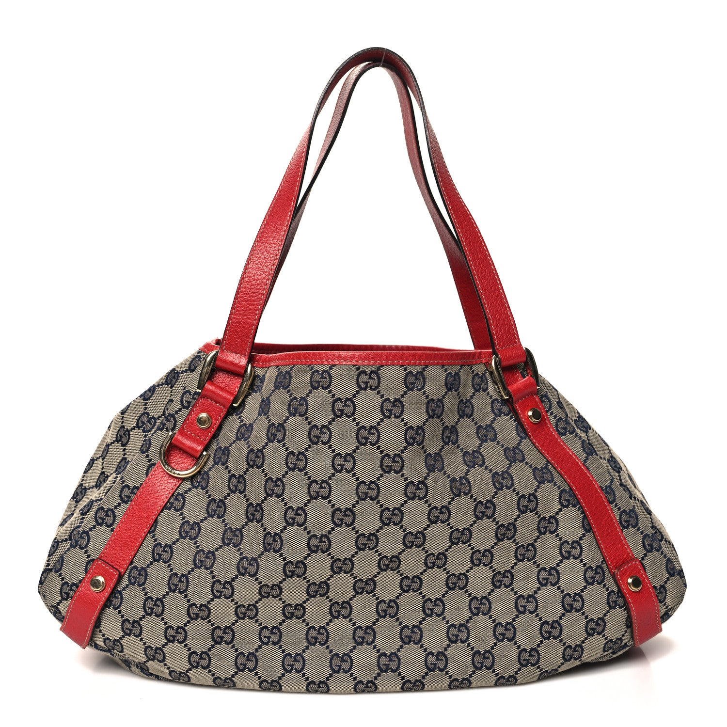 Gucci Monogram Medium Abbey Shoulder Bag Navy Red 1 of 10