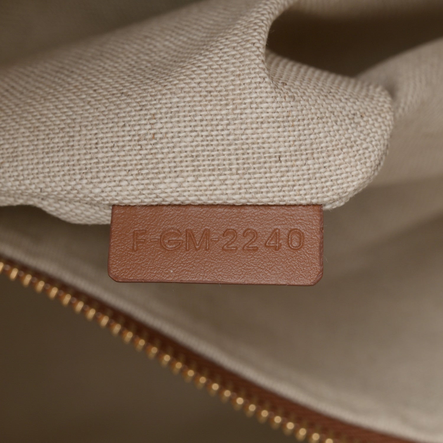 Celine Canvas Calfskin Triomphe Embroidered Horizontal Cabas Tan 8 of 12