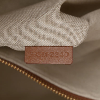 Celine Canvas Calfskin Triomphe Embroidered Horizontal Cabas Tan 8 of 12