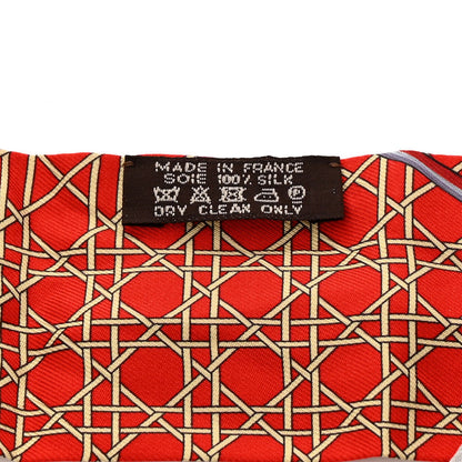 Hermes Silk Les Voitures A Transformation Twilly Gris Perle Rouge Jaune Vif 3 of 4