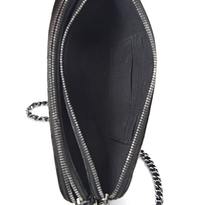 Chanel Sheepskin Chevron Quilted Studded Reissue Small Clutch With Chain Black 10 of 15