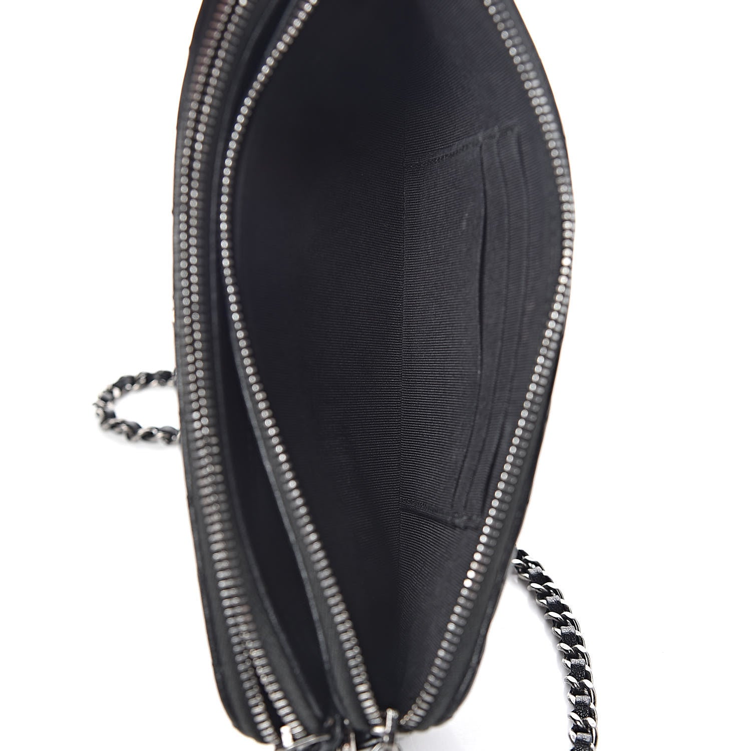 Chanel Sheepskin Chevron Quilted Studded Reissue Small Clutch With Chain Black 10 of 15