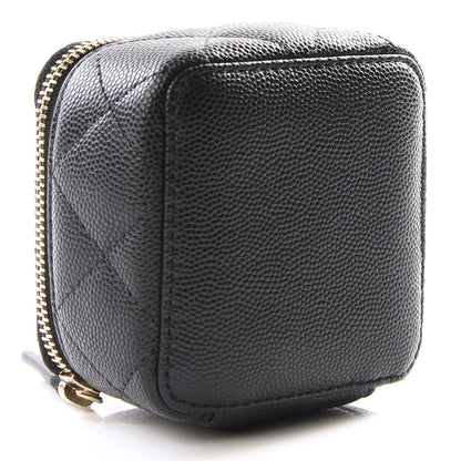 Chanel Caviar Quilted Jewelry Travel Case Black 3 of 11