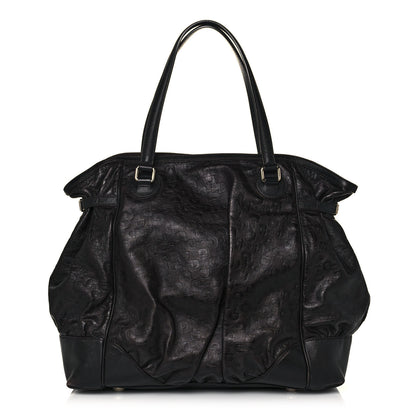 Gucci Horsebit Embossed Full Moon Tote Black 1 of 18