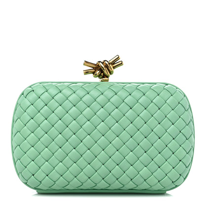 Bottega Veneta Nappa Intrecciato Knot Clutch Siren 1 of 9