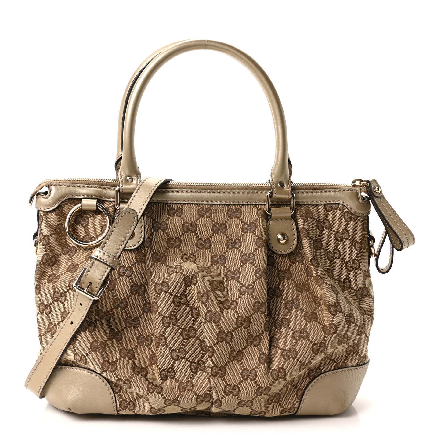 Monogram Medium Sukey Top Handle Bag Golden Beige