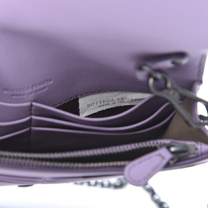 Bottega Veneta Nappa Ayers Intrecciato Butterfly Chain Wallet Lilac 7 of 10