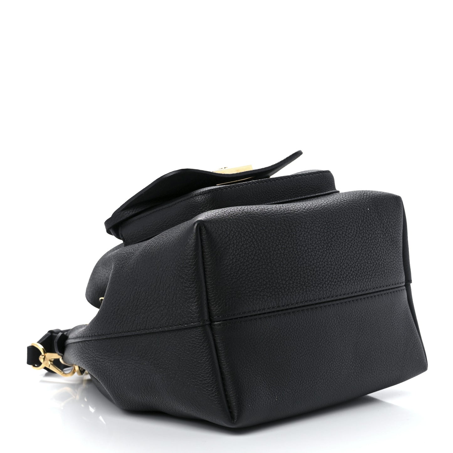 Calfskin Lockme Bucket MM Black